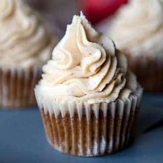 brown butter frosting on a cupcake