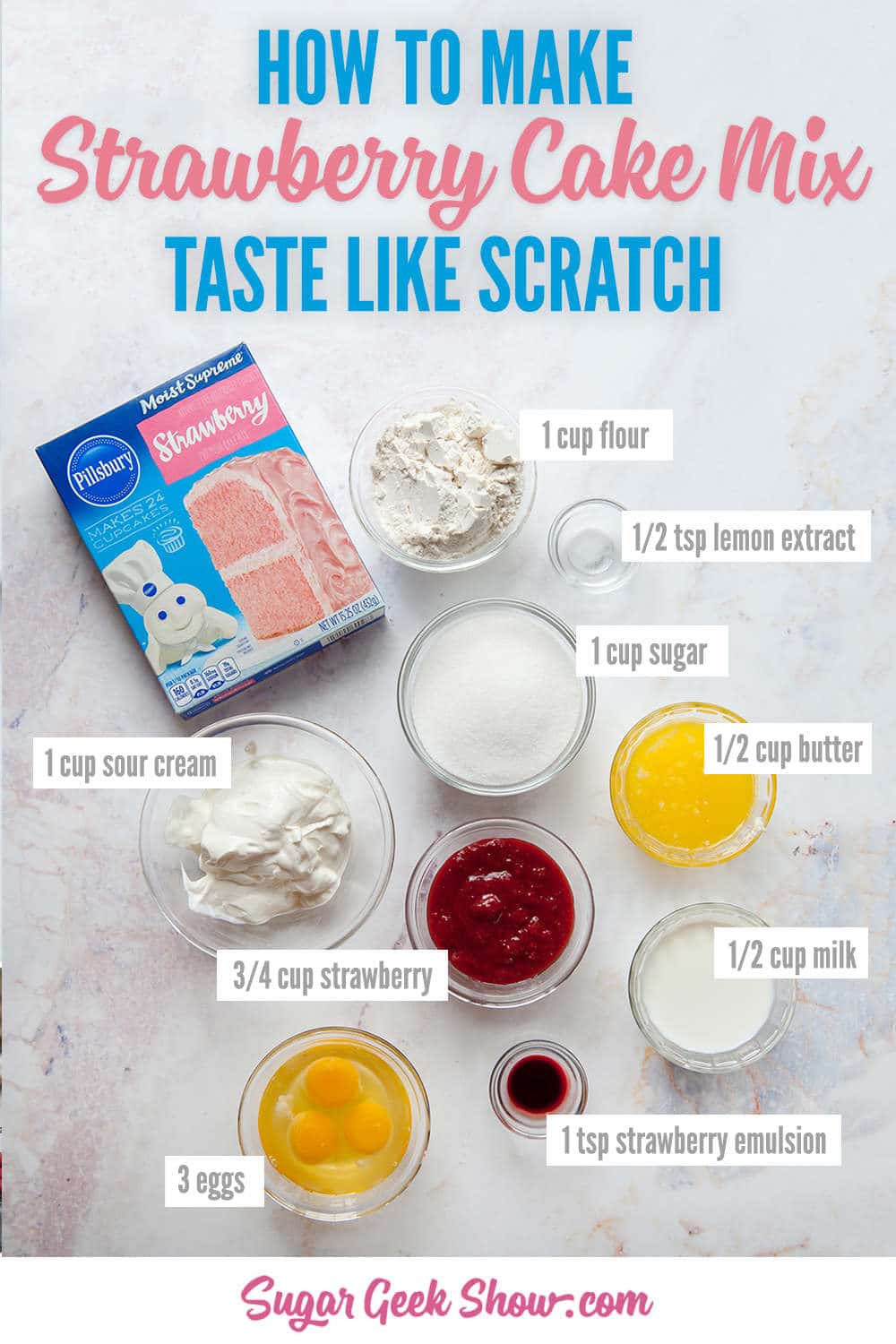 how to make strawberry cake mix taste like scratch