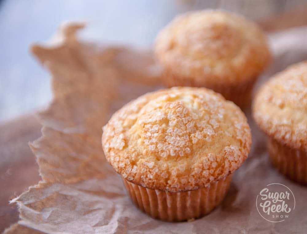 Close up of basic muffin baked.