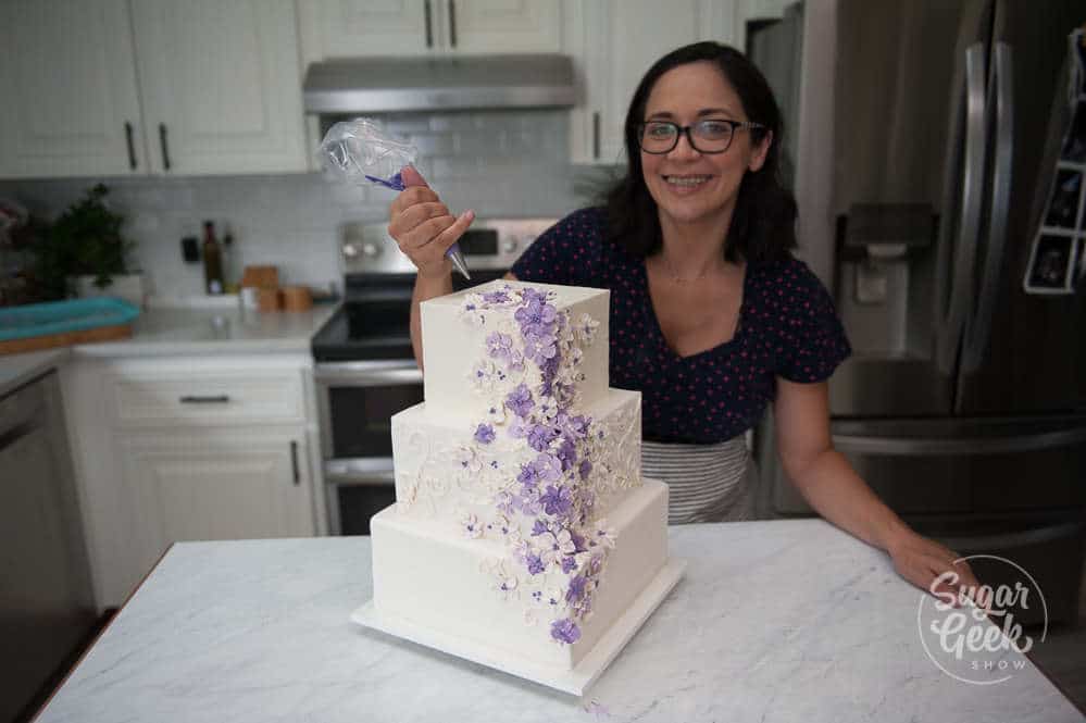 stacked wedding cake