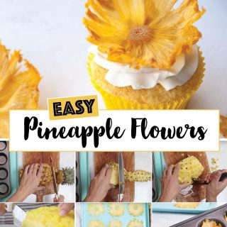pinterest image for dried pineapple flower tutorial