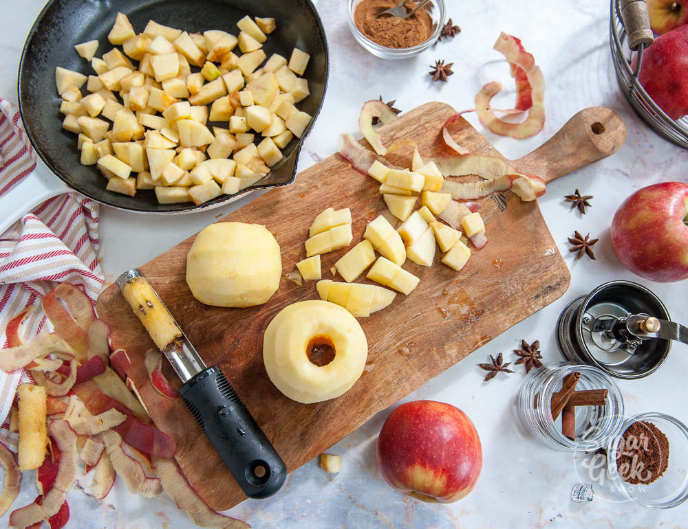 how to cut apples