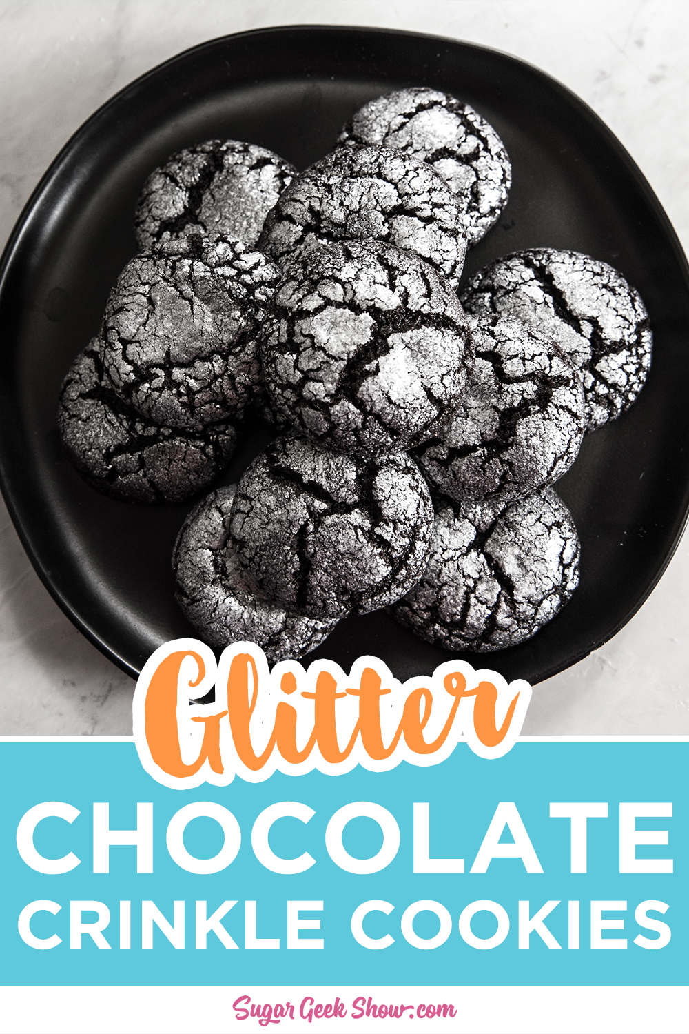 Sparkly Glitter Crinkle Cookie Recipe Sugar Geek Show