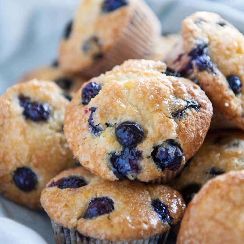 Lemon Blueberry Muffin Recipe (Bakery Style) | Sugar Geek Show