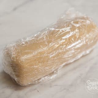 marzipan candy wrapped in plastic wrap