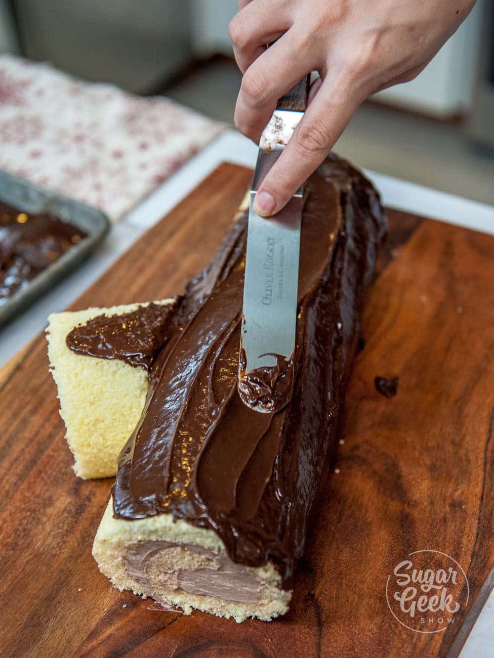 Mocha Buttercream Stump Cake Yule Log Recipe Bûche de Noël