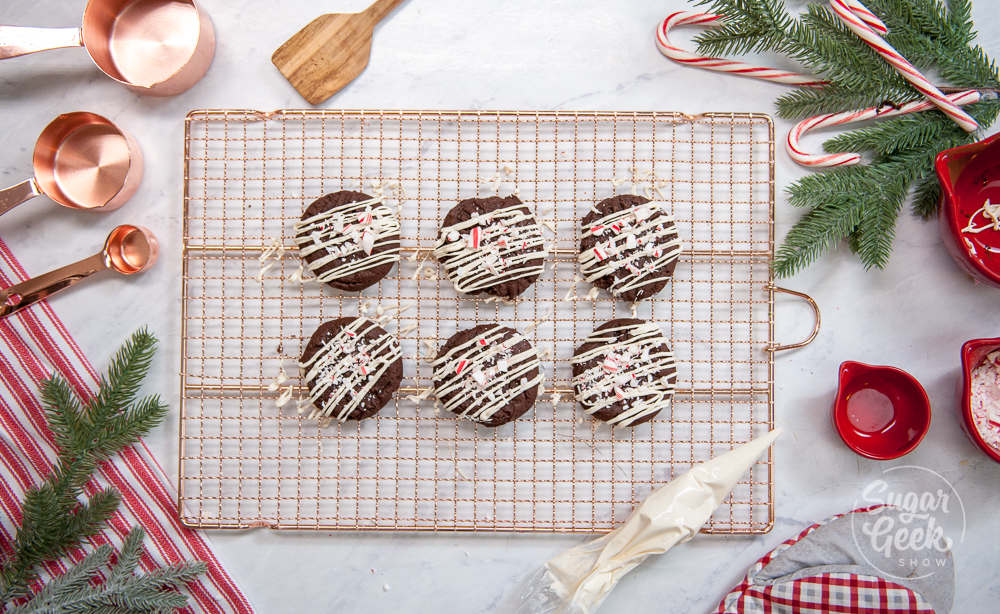 drizzle white chocolate over the tops of your cookies