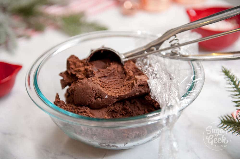 Chocolate peppermint cookie dough