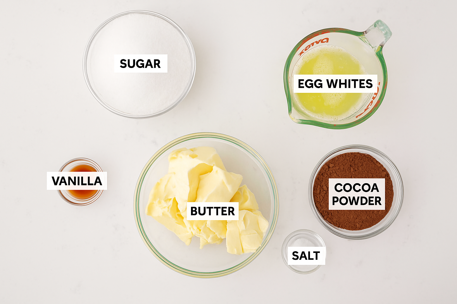 chocolate swiss meringue buttercream ingredients