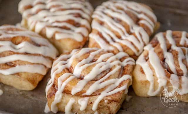 Homemade cinnamon rolls with cream cheese frosting – Sugar Geek Show