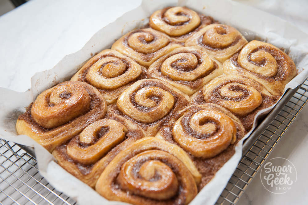 freshly baked cinnamon rolls