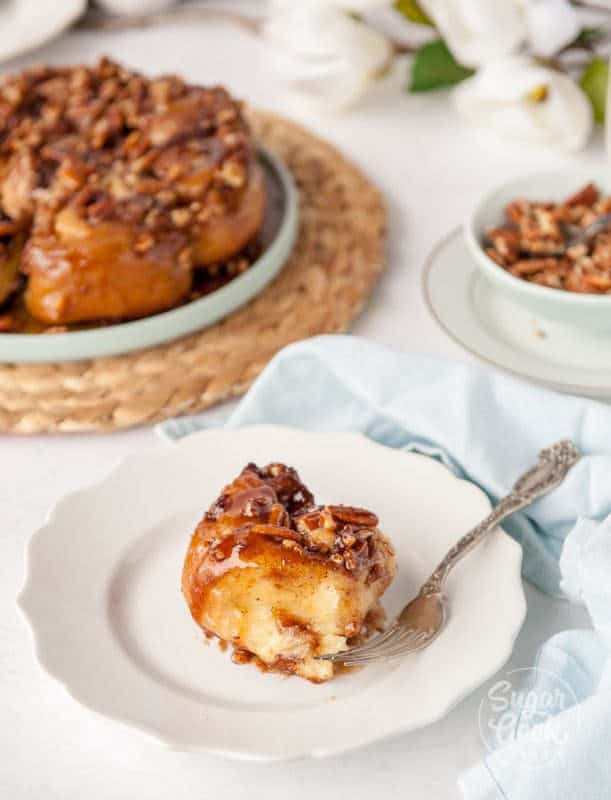 Homemade sticky buns recipe with caramel pecan glaze Sugar Geek Show