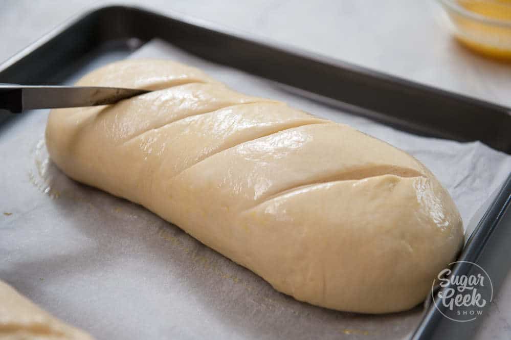 make four slices in your bread loaf