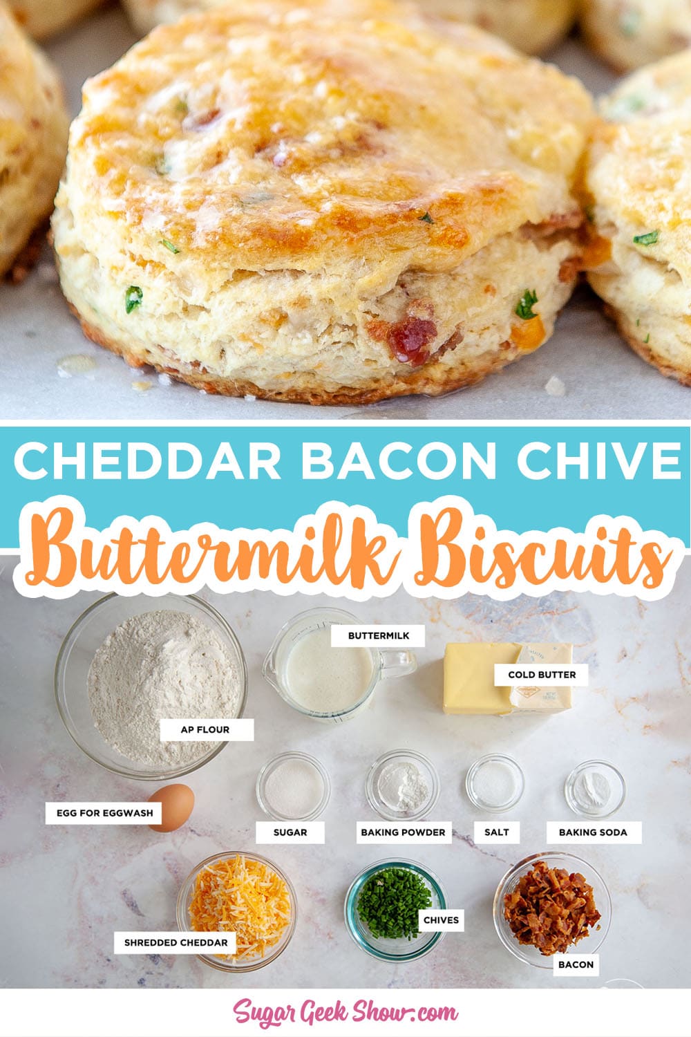 Easy Bacon Cheddar Chive Biscuits Sugar Geek Show