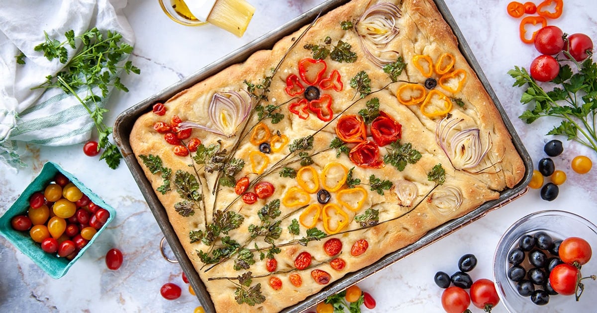 focaccia bread art 