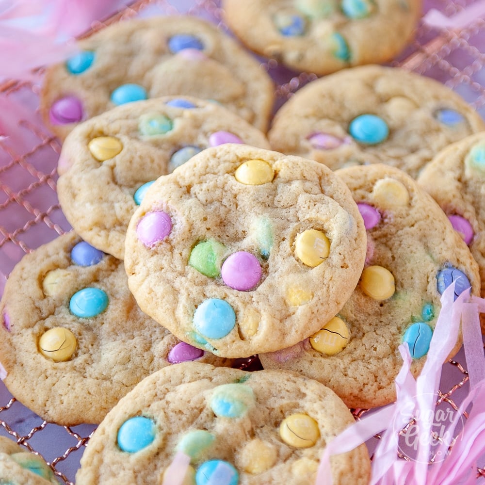 Chocolate M&M Cookies - no chill M&M cookies!