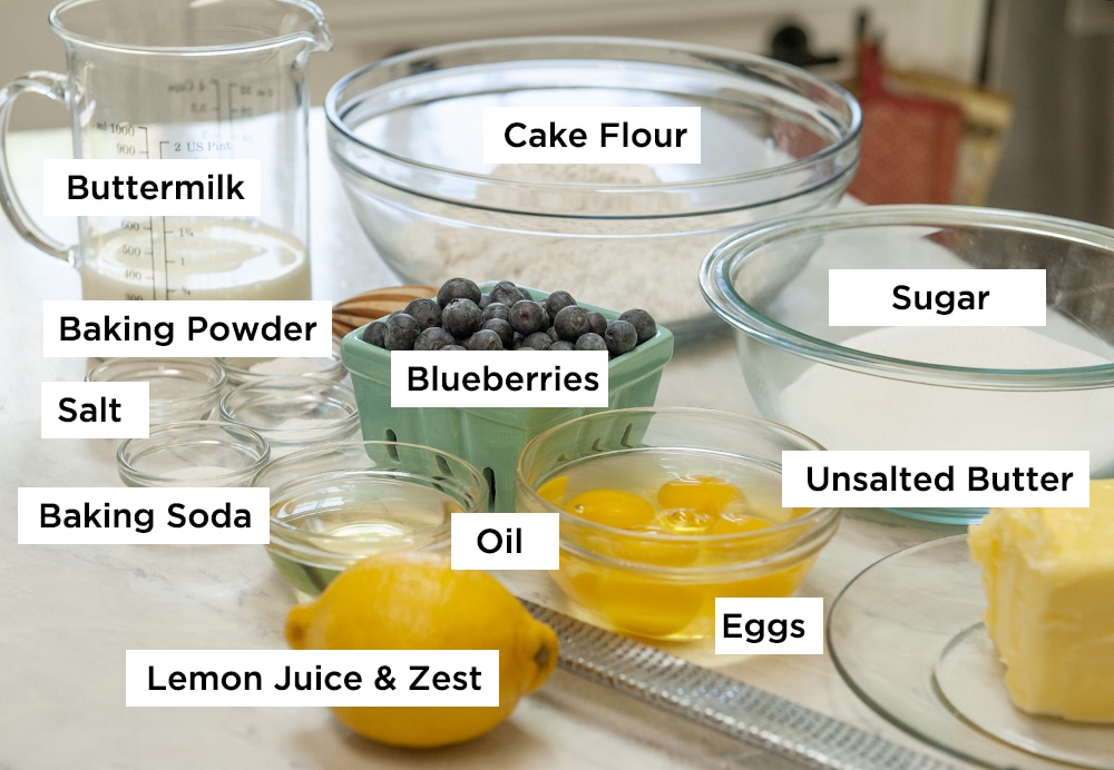 lemon blueberry cake ingredients