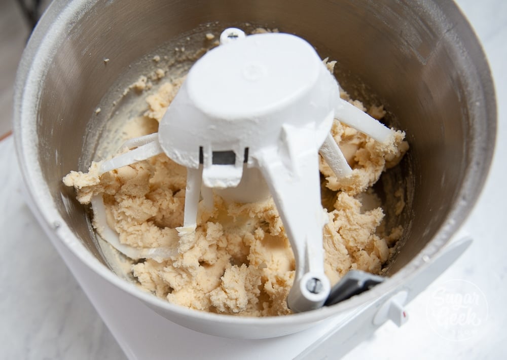 tart dough in a mixing bowl
