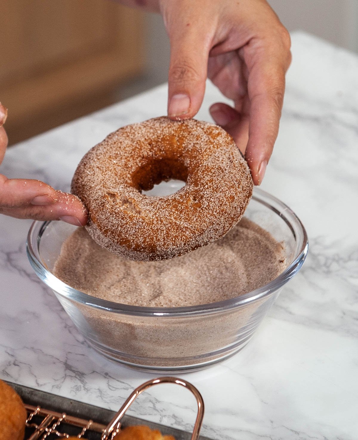 Fried Cake Batter Doughnuts