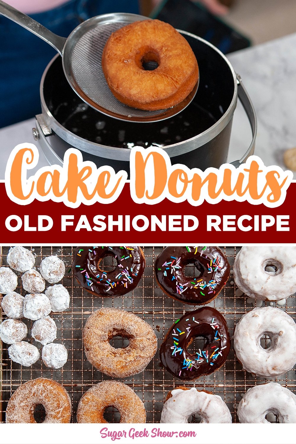 Classic Fried Cake Donut Recipe Glaze Options Sugar Geek Show