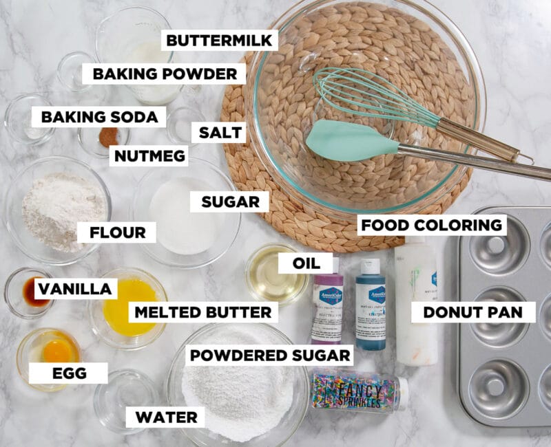 Classic Baked Donut Recipe With Colorful Glaze With Colorful Glaze Sugar Geek Show