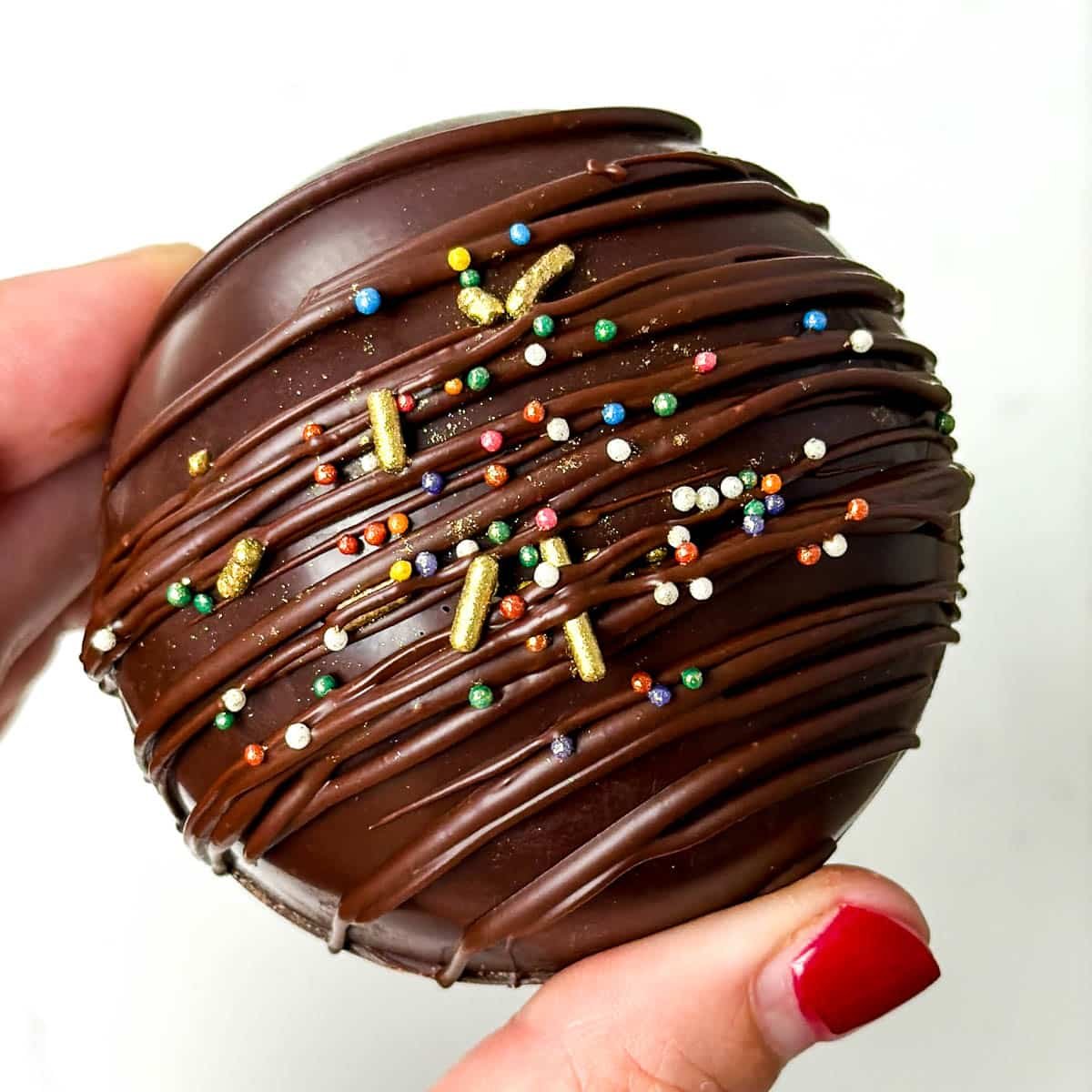 close up of hot chocolate bomb