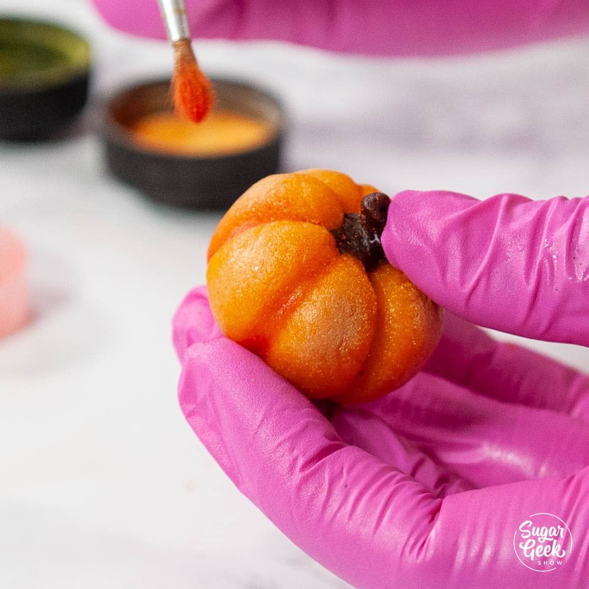 Marzipan pumpkin.
