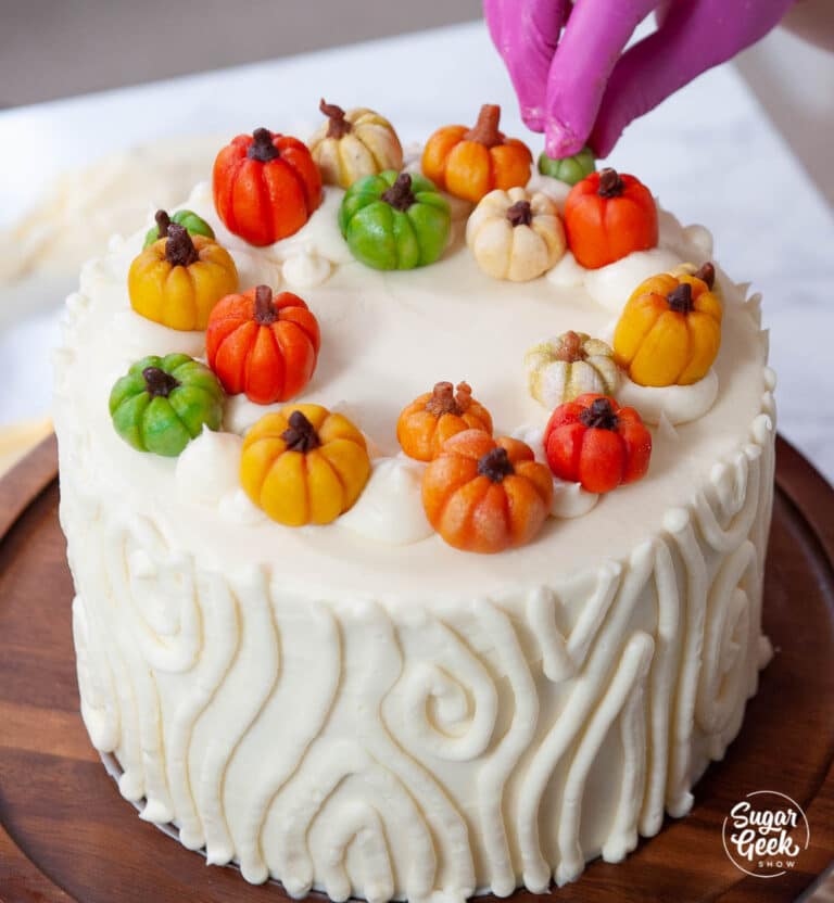 Pumpkin Spice Cake With Cream Cheese Frosting | Sugar Geek Show