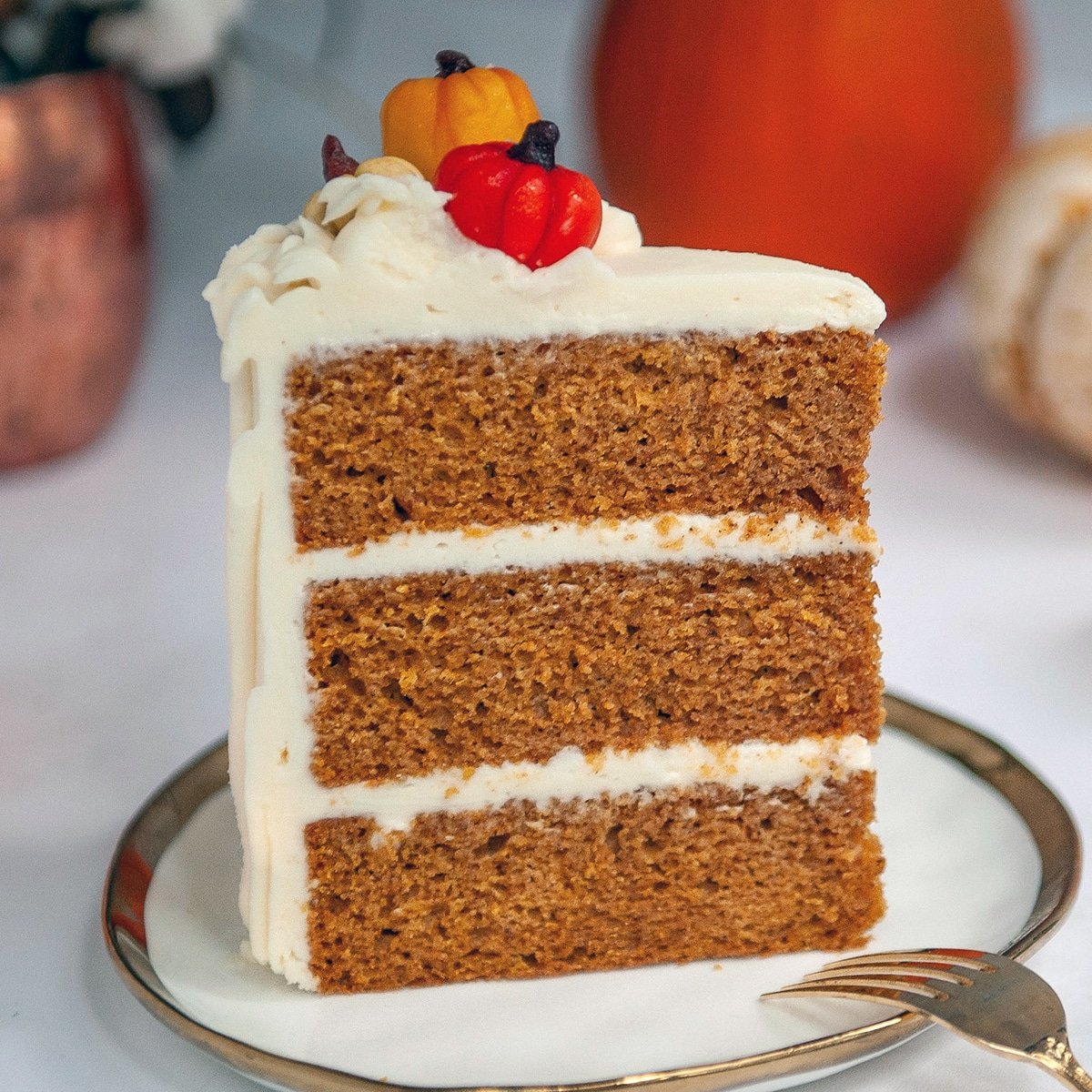 Pumpkin Spice Cake With Cream Cheese Frosting Sugar Geek Show