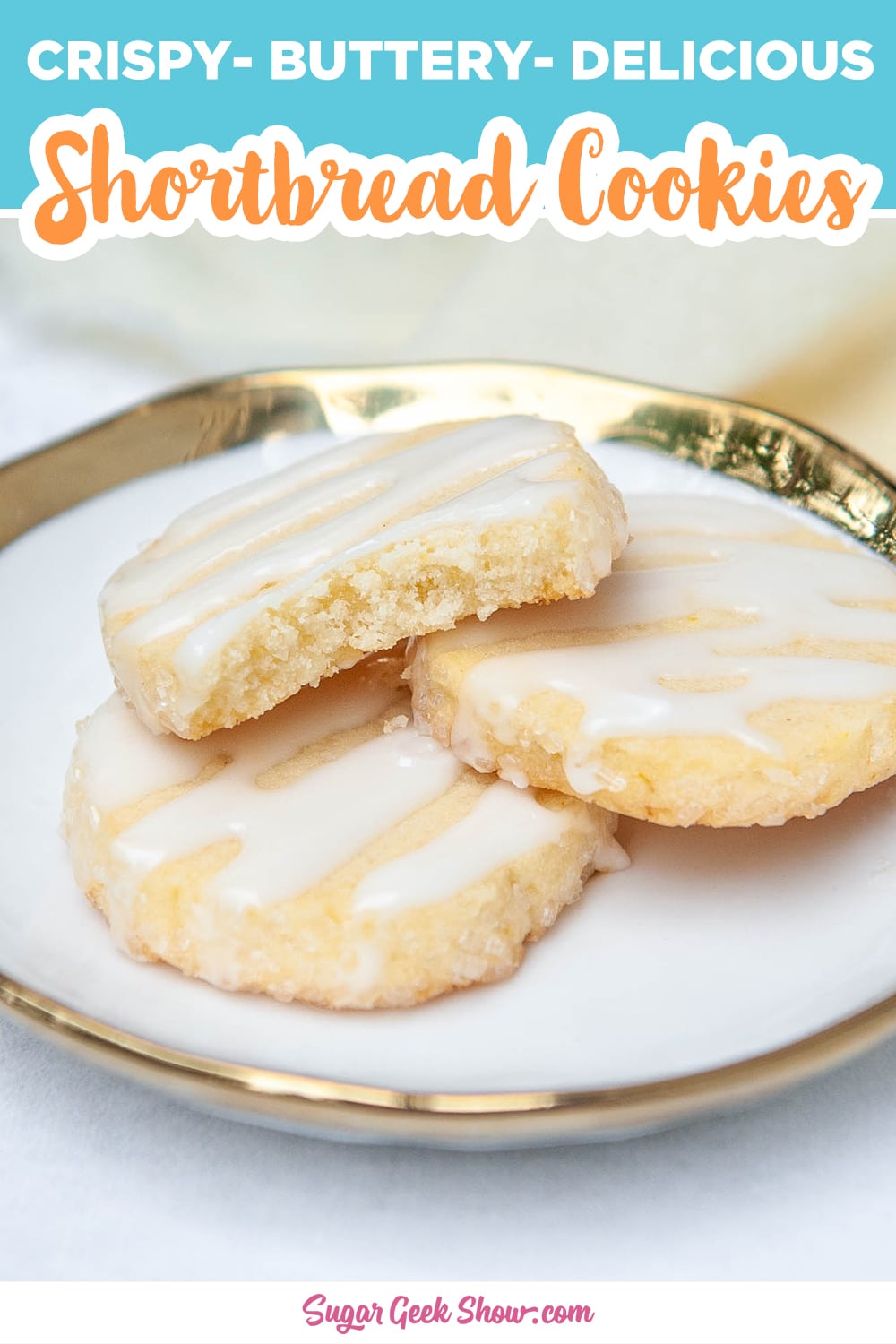 Classic Lemon Shortbread Cookie Recipe With Lemon Glaze Sugar Geek Show