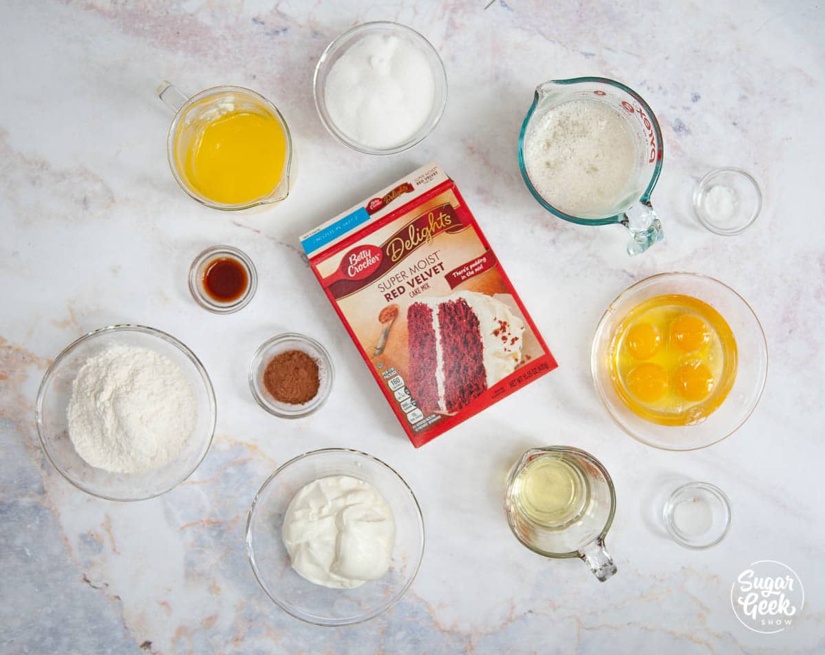 doctored red velvet box cake ingredients