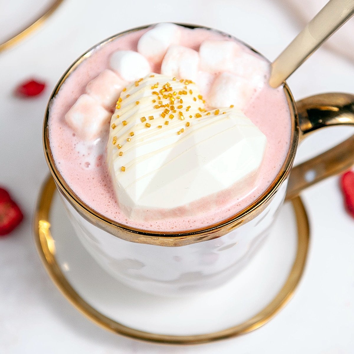 Ruby Hot Chocolate (Pink Hot Chocolate) - Brunch & Batter