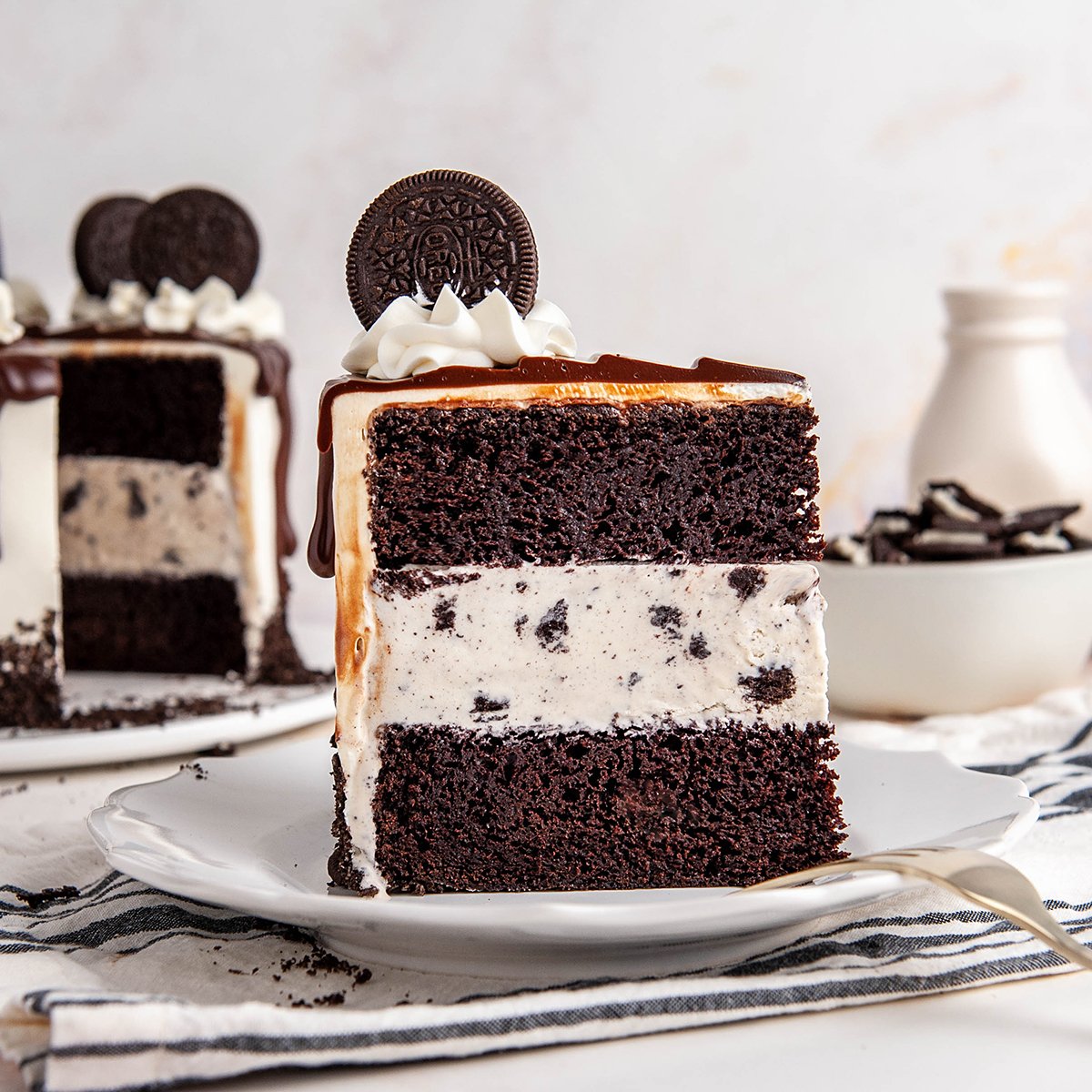 Homemade Oreo Ice Cream Cake