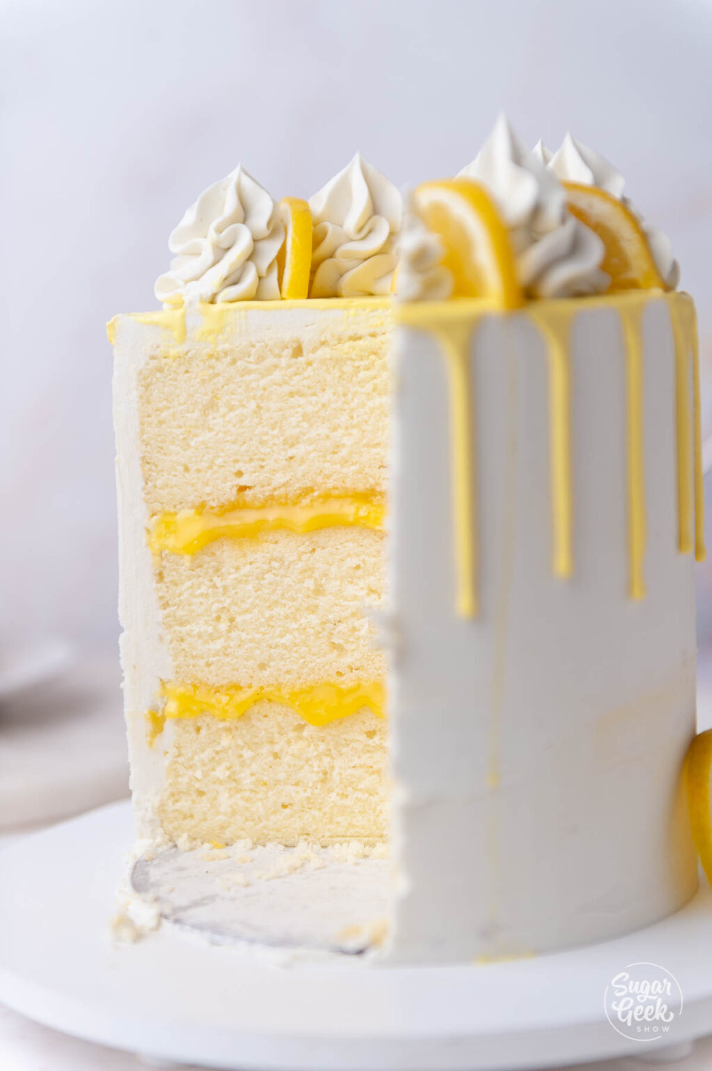 Lemon Velvet Layer Cake Recipe + Video Tutorial | Sugar Geek Show