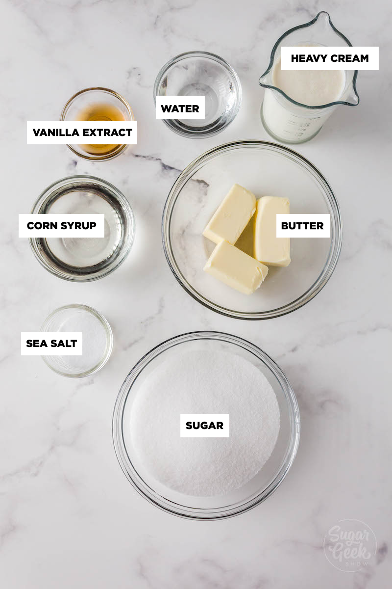 baking ingredients on a marble table