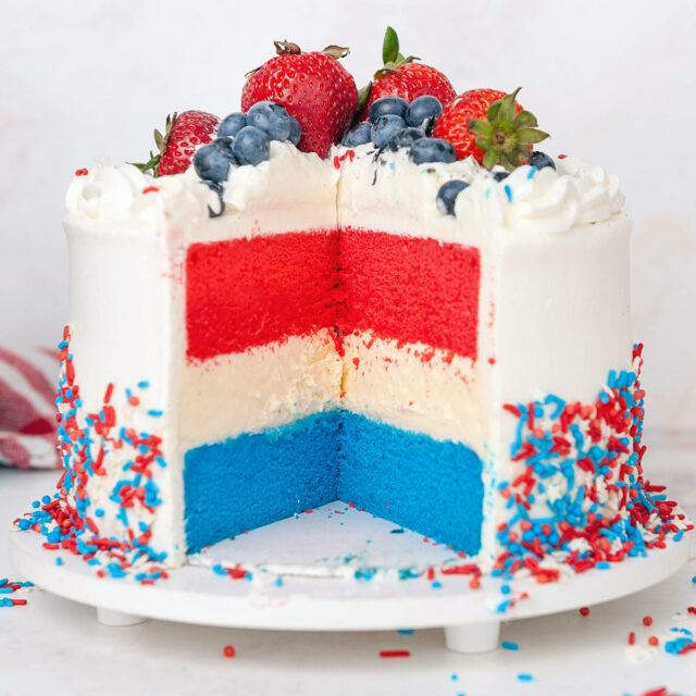 Red White and Blue Ice Cream Cake – Sugar Geek Show