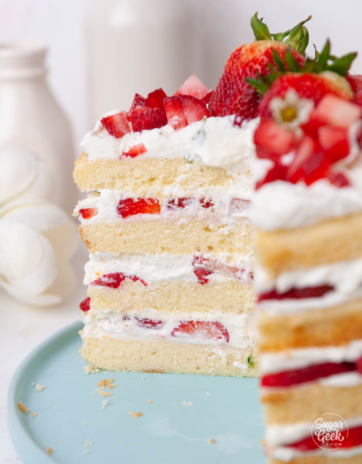 Strawberry Shortcake Layer Cake – Sugar Geek Show