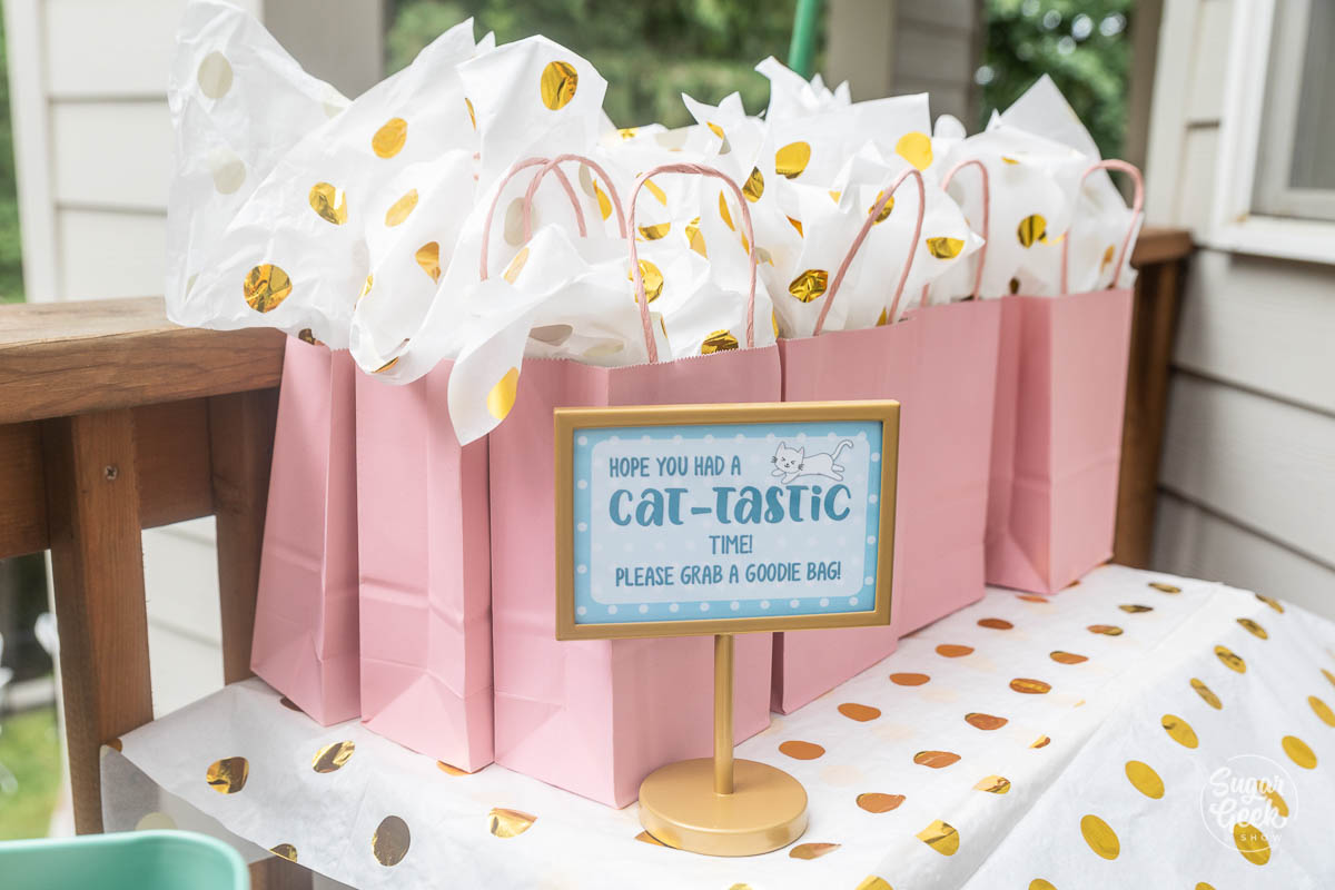 cat-tastic goodie bag sign