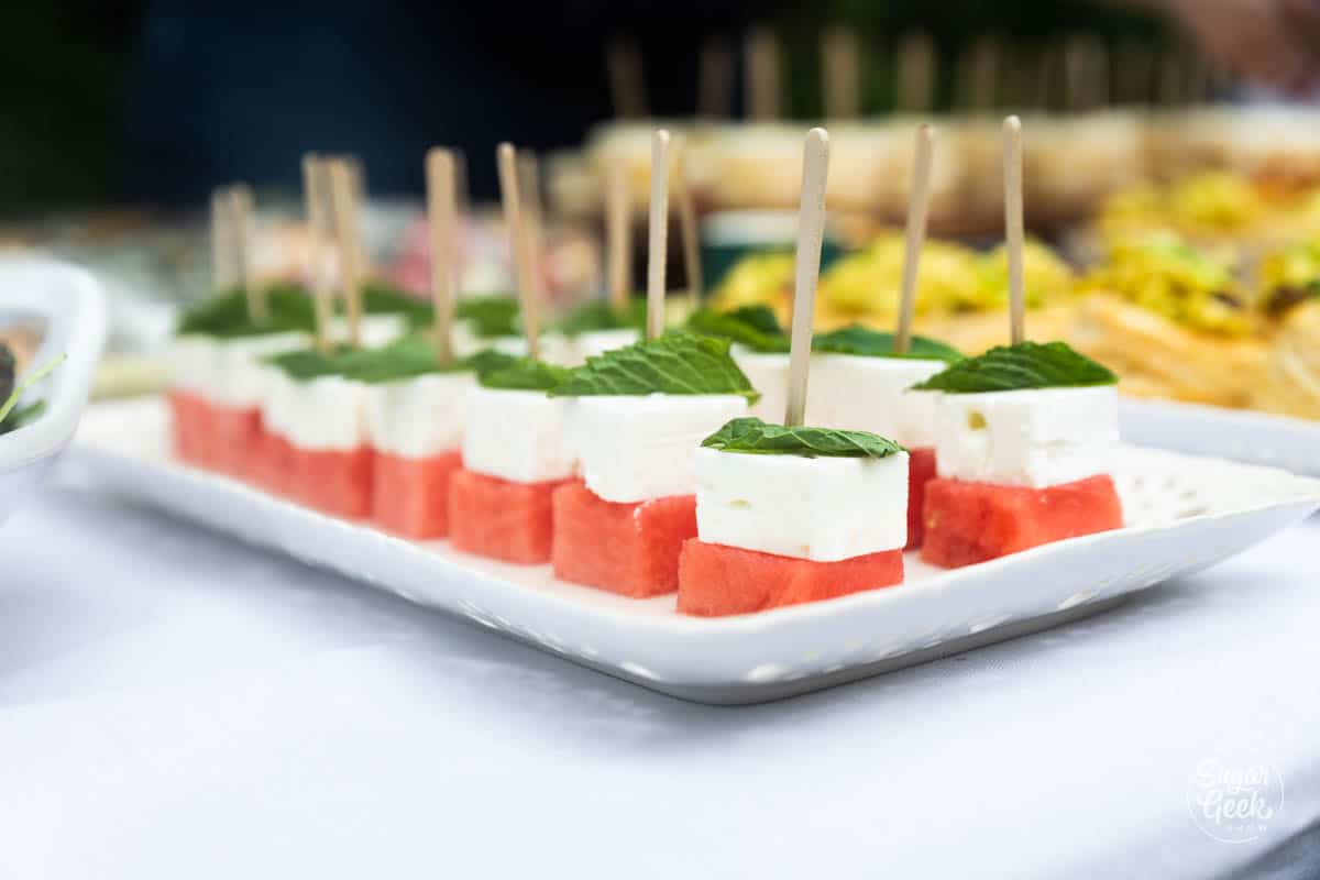 watermelon feta mint appetizers