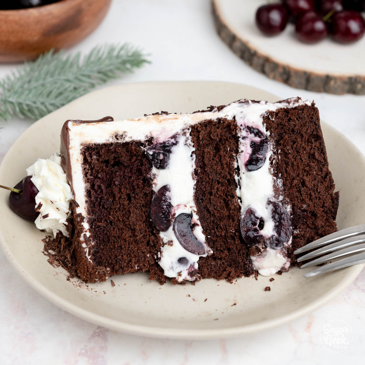 black forest cake slice
