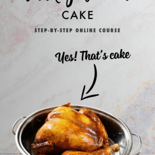 Cake sculpted to look like a real Thanksgiving turkey