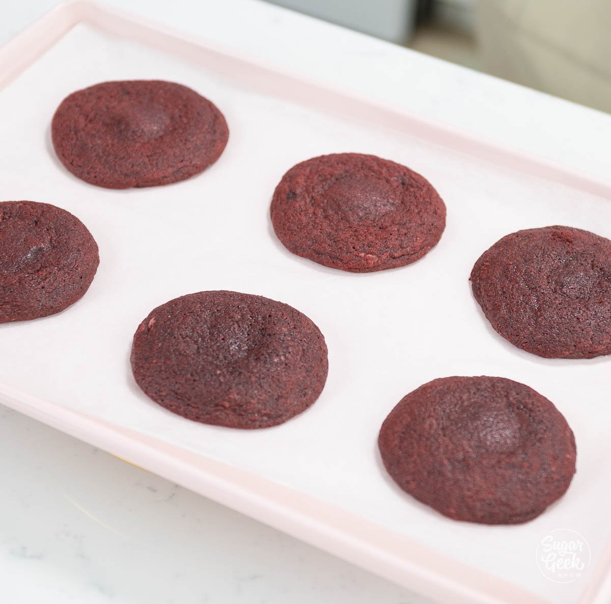 baked red velvet cookies