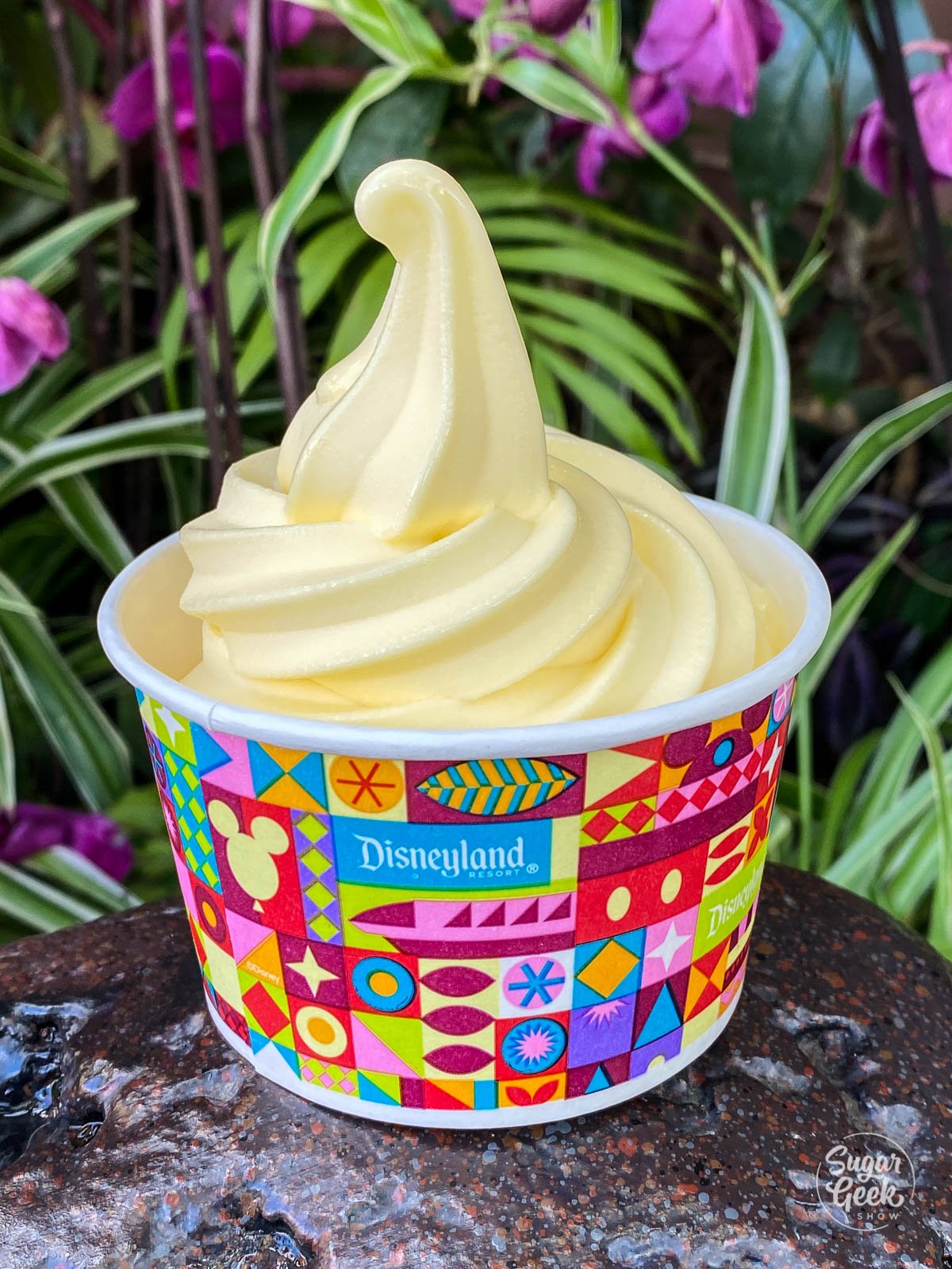 close up of dole whip cup at Disneyland