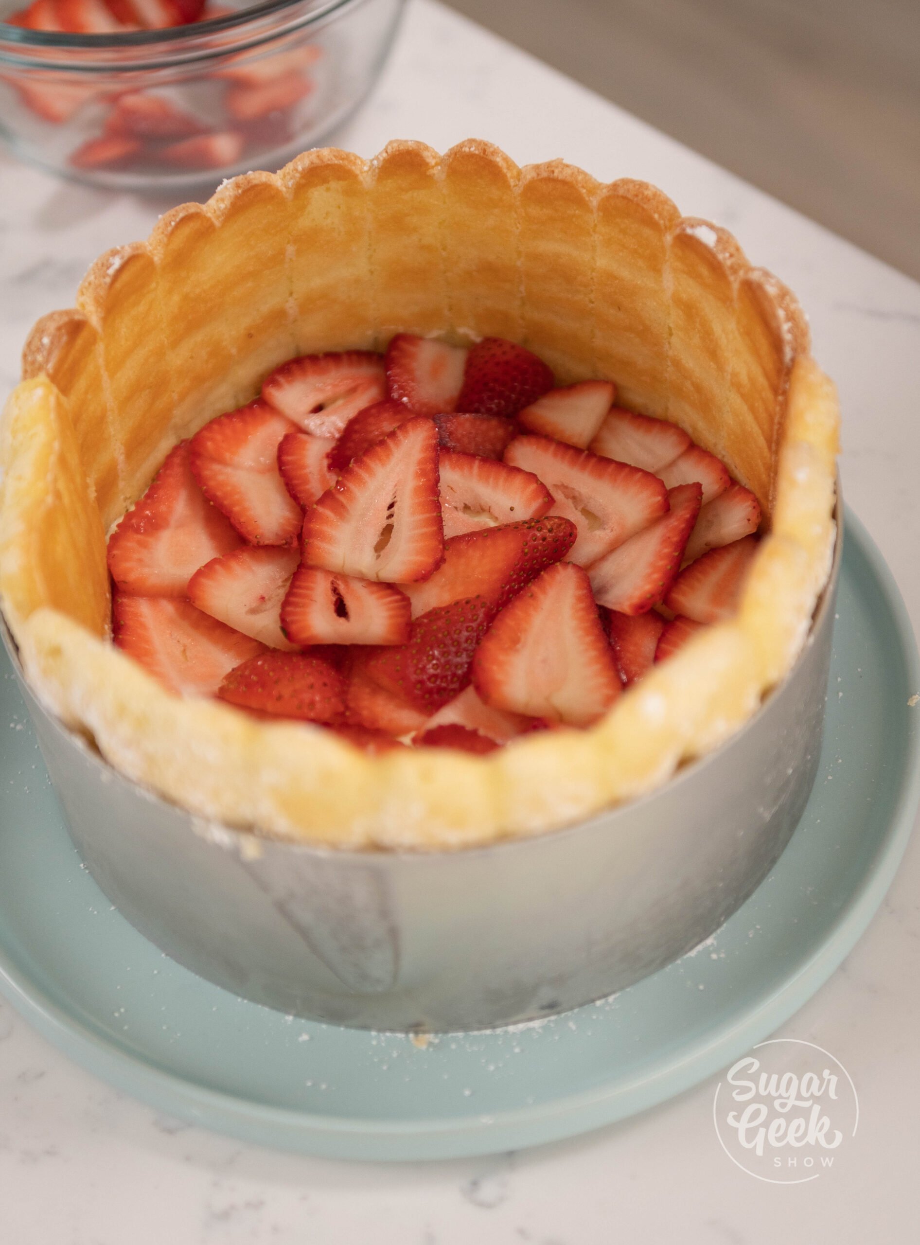 picture of strawberries inside cake