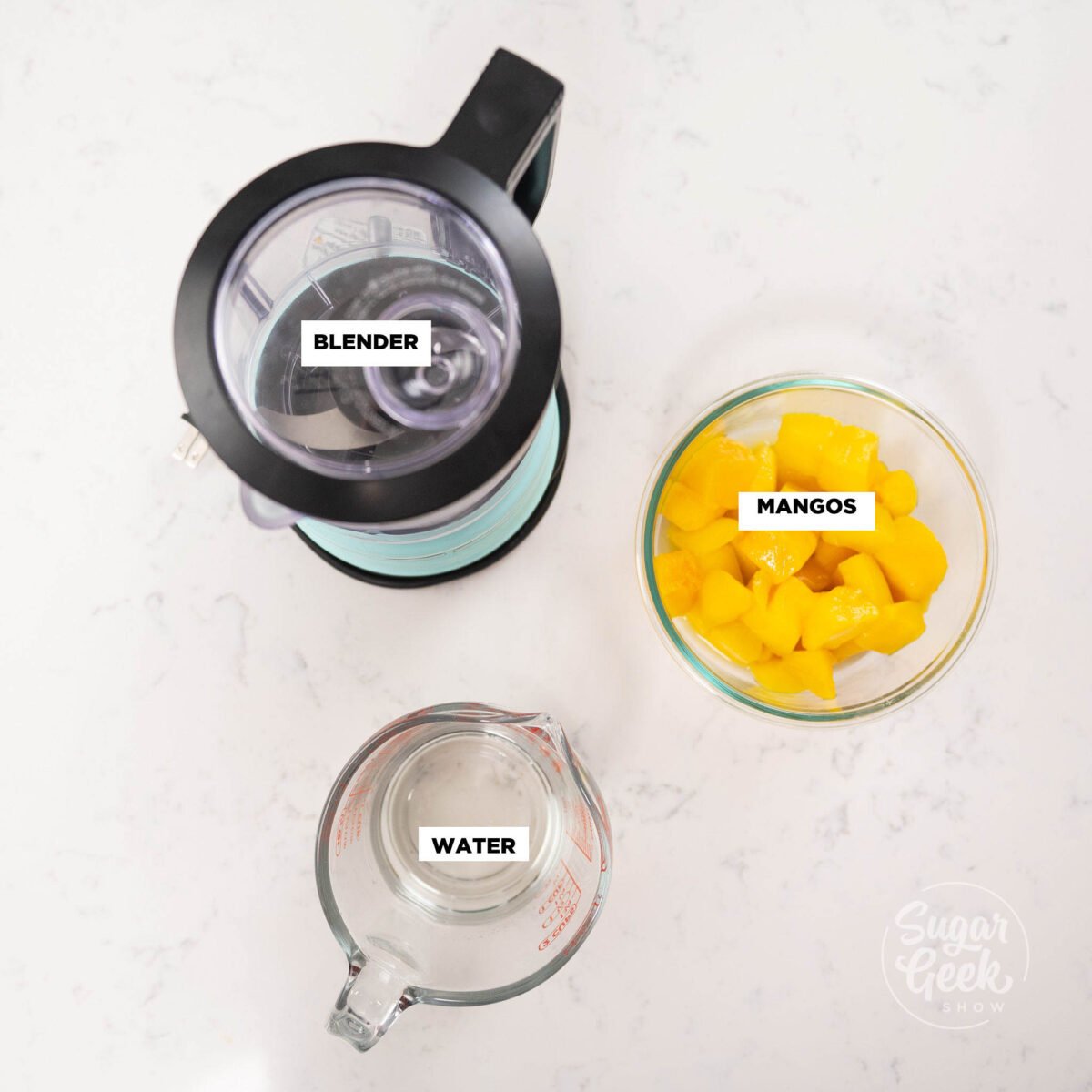 picture of mango compote ingredients