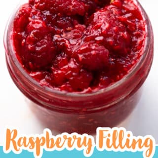 pinterest image of raspberry filling