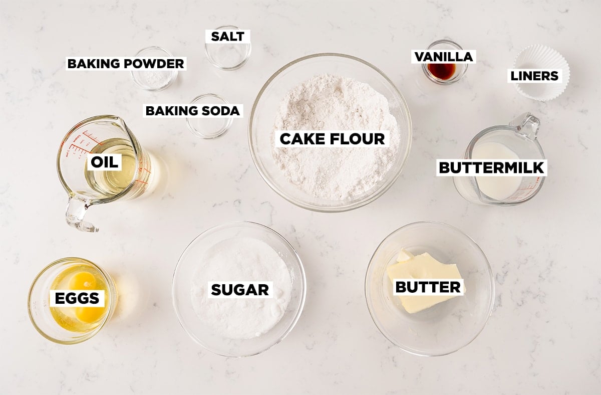 vanilla cupcake ingredients.