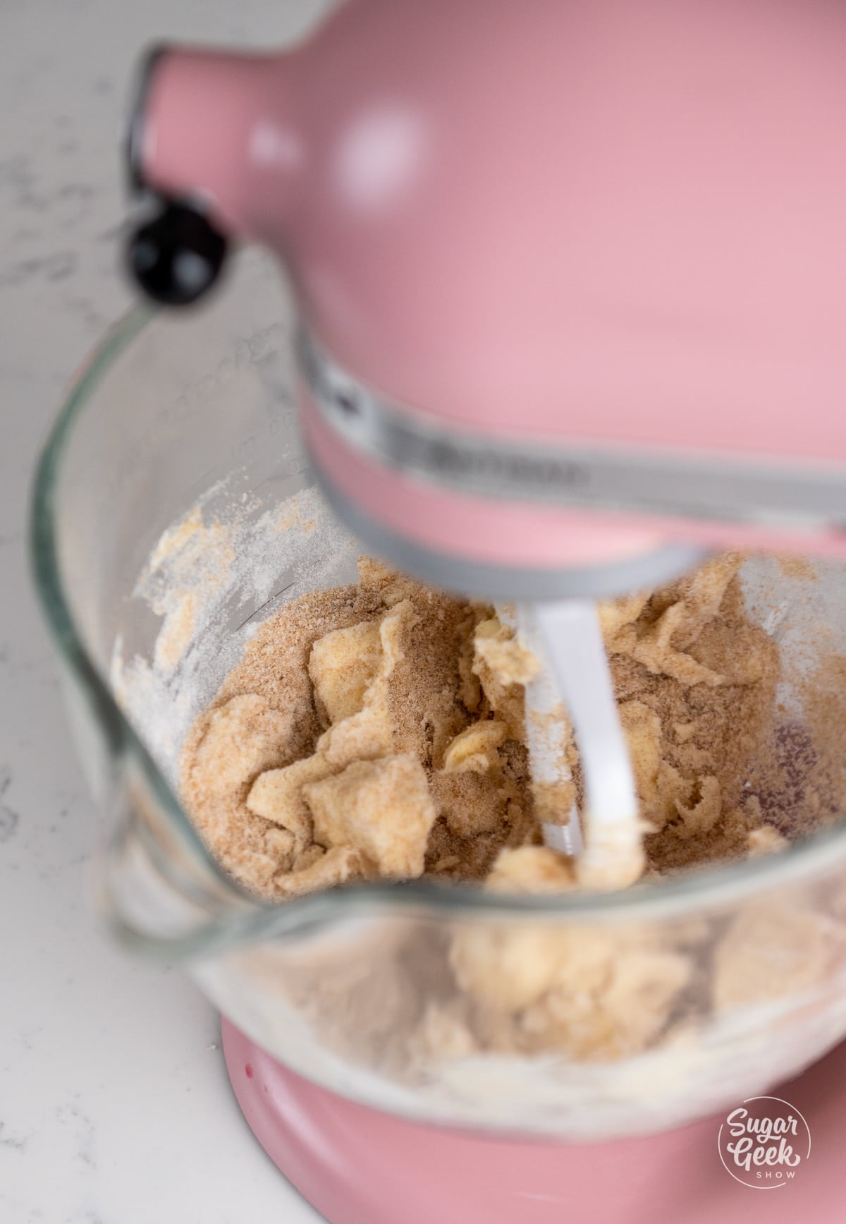 creamed butter and sugar in a stand mixer bowl
