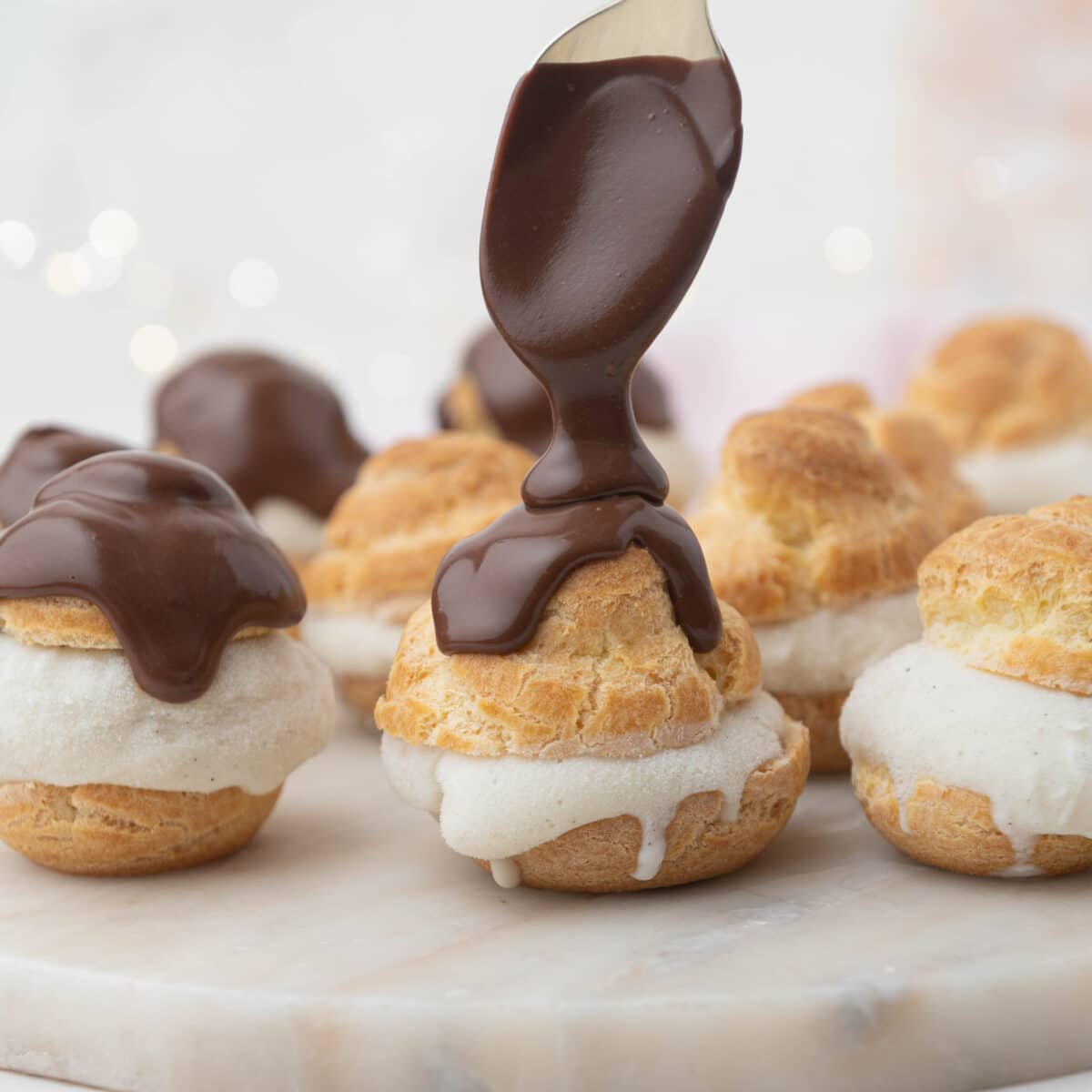 Profiteroles Recipe with Homemade Ice Cream - Sugar Geek Show