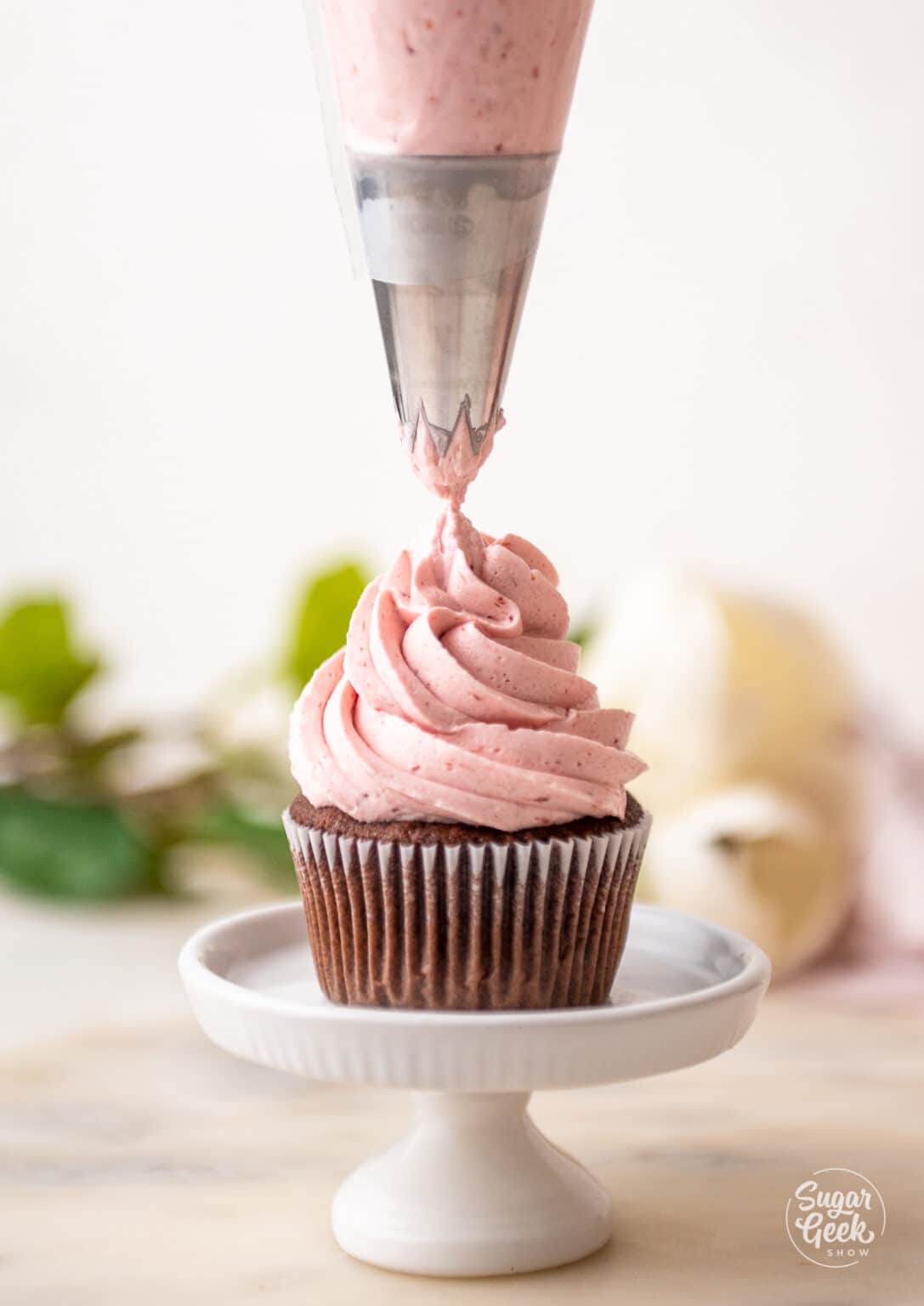 Fresh Strawberry Buttercream Frosting Recipe Sugar Geek Show